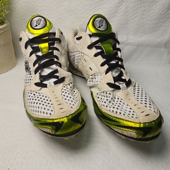 MENS SAUCONY TRACK SHOES SIZE METAL SPIKE MESH TOP VELOCITY DISTANCE SIZE 10 - Picture 3 of 11